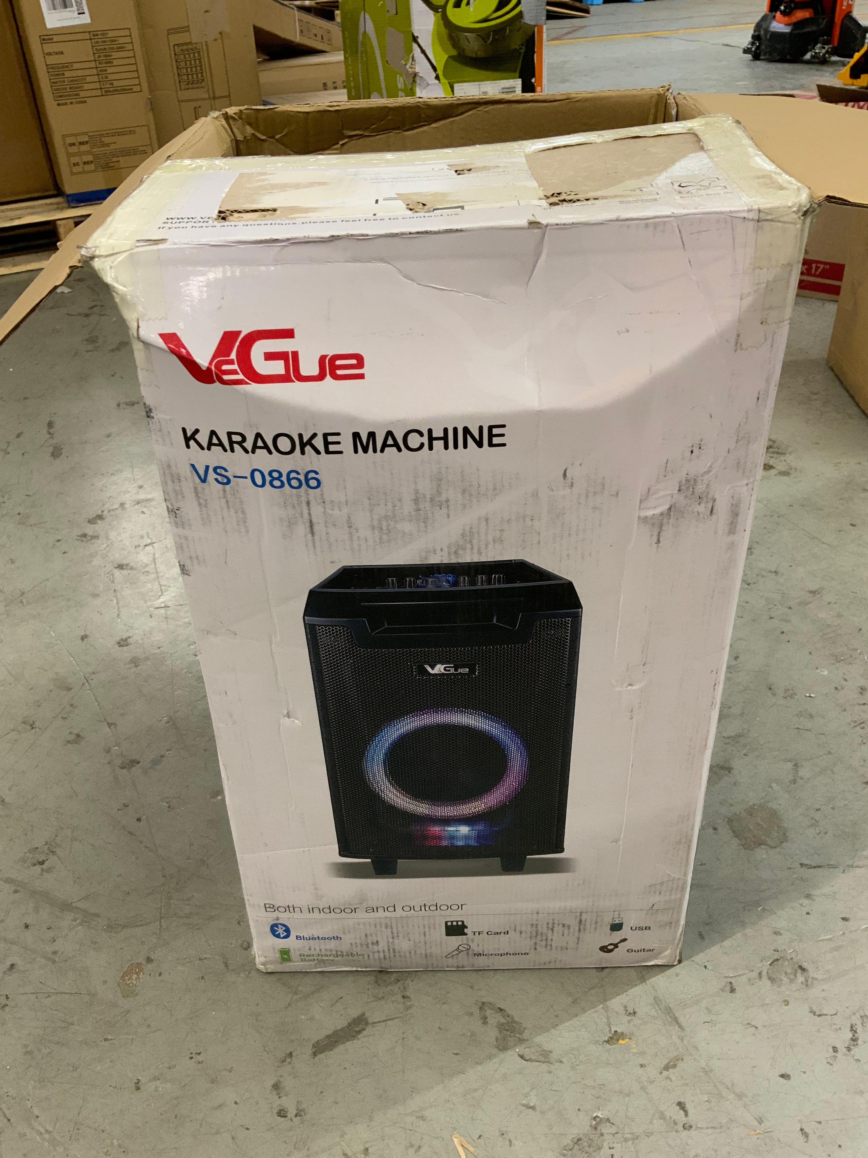 Vegue VS-0866 Portable Bluetooth Speaker System Karaoke Machine (8112904536302)